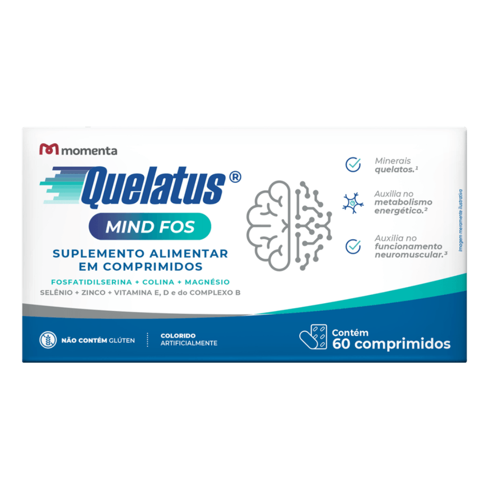 Quelatus Mind FOS Suplemento Alimentar 60 Comprimidos